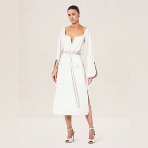 Alexis “Sassari” Midi Dress in Cream- size XL